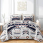 QOOMO Baseball Quilt Set Twin Size,Sports Bedspread Coverlet Set,Sports Games 3Pcs Bedding Set Printed Quilt with 2 Pillowcases,Soft and Lightweight,for All Seasons