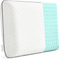 Casual Living Memory Foam Pillow Queen Size Bed 1-Pack with Hypoallergenic Removable Washable Cover for Back Stomach and Side Sleepers for Dorm Essentials, 16-inch x 29-inch, White