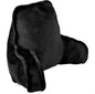 Home Soft Things Super Soft Bedrest Reading Pillow, Lounger Backrest Pillow for Sitting in Bed with Arms Pockets, 20" x 18" x 17", Black