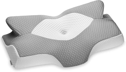 Elviros Cervical Memory Foam Pillowcase(Grey)