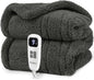 Heated Blanket Electric Blanket Throw - Fast Heating Blanket Throw Double Sided Sherpa Ultra Soft Cozy with 10 Heating Levels & 2-10 Hours Auto Off, Mashine Washable, 50 x 60 Inches, Grey