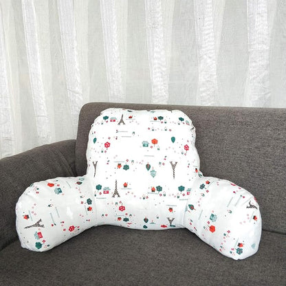 Bohemian Printed Reading Pillow with Support Arms Soft Bed Rest Pillows Back Support Cushion for Kids Reading Watching TV Sitting Up in Bed (20"×15"×8",Tower)