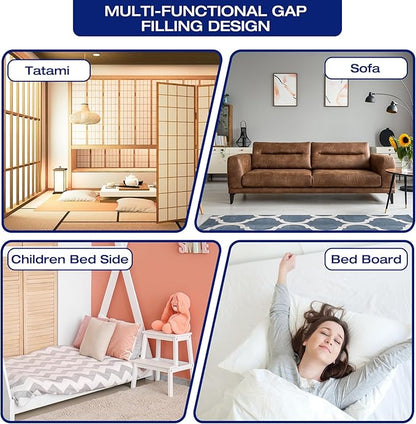 Queen Bed Wedge Pillow for Headboard Gap Filler use Under Pillows for Sleep Apnea,After Surgery,Acid Reflux Relief,Leg Swelling,Between Corner Wall and Mattress/Frame, Home Bedroom Decor 60"x10"x6"