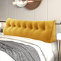 Headboard Wedge Pillow Large Bolster Reading Pillows for Sitting in Bed Adult， Velvet Triangular Cushion Backrest Lumbar Back Support Upholstered Daybed Sit Up Book Pillows（Yellow, King）