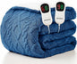Heated Electric Blanket Queen Size-84"x90" Heating Blanket with 10 Heating Levels & 5 Time Settings Over-Heat Protection，Winter Warmer for Adults with ETL Certification（Blue）