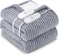 HYLEORY Heated Blanket Electric Queen, Soft Flannel Sherpa Heater 5 Heat Settings and 10 Hours Auto Shut-Off Heating Blanket ETL Certification Over-Heat Protection Machine Washable,Grey