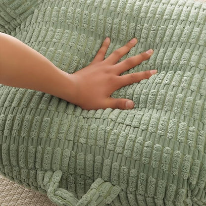 Reading Pillow for Sitting in Bed, Large Backrest Reading Pillow with Arm Rest,Back-Rest Support Cushion for Sit Up on Couch, Sofa, and Floor, Dorm Essentials (Green Corduroy, Standard(17"))
