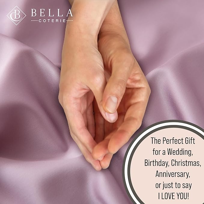 Bella Coterie Luxury Bamboo Viscose 34” Split Top King Size Sheet Set | 1 Fitted Sheet for Sleep Number & Adjustable Beds | 100% Organically Grown | Cooling & Soft | 18” Deep Pocket [Lilac]