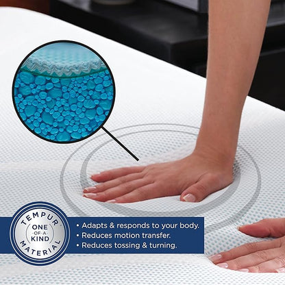 TEMPUR-Adapt 3" Memory Foam Mattress Topper, Twin, White