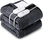 HYLEORY Heated Blanket Electric Queen, Soft Flannel Sherpa Heater 5 Heat Settings and 10 Hours Auto Shut-Off Heating Blanket ETL Certification Over-Heat Protection Machine Washable,Deep Grey