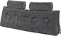 VEVOR Headboard Pillow, Queen Size Wedge Headboard Pillow with 2 Side Pockets and 2 Headrests, Bed Wedge Pillow with Washable Flannel Cloth, for Reading, Gaming, Resting, Working in Bed, Grey