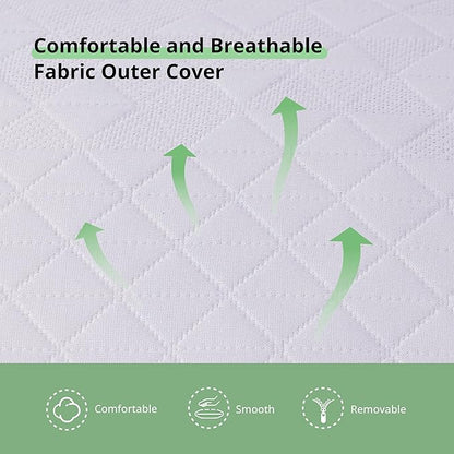 EGOHOME Shredded Memory Foam Pillows, Adjustable Bed Pillows for Side, Back or Stomach Sleepers, Neck Pillows for Sleeping, Queen Size Pillow with Removable Cover(Pack of 1, Adjustable)