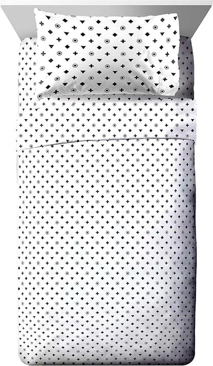 Jay Franco Game On 4 Piece Twin Bed Set - Includes Reversible Comforter & Sheet Set - Bedding Features Video Game Contoller - Super Soft Fade Resistant Microfiber