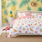 Simple&Opulence 100% Organic Cotton Duvet Cover for Kids Teens, 3 Piece Soft Cartoon Comforter Cover with Zipper Closure, Kawaii Girls Bedding Set with Colorful Fruits Pattern, Twin