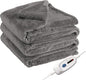 Electric Heated Blanket Full Size 72"x84", 4 Heating Levels & 10 Hours Auto Off, Cozy for Bed, Sofa, Large Oversized, Single Control Heating Heater Blankets Light Gray