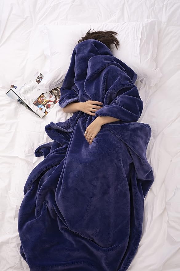 Mellowdy Extra Thick Hearty Plush Flannel Blanket (Violet Purple, 108x90) - 500GSM King Size Warm Blanket for Winter, Fall | Soft, Fluffy, Cuddly, Perfect for Bed, Oversized Throw for Couch, Sofa