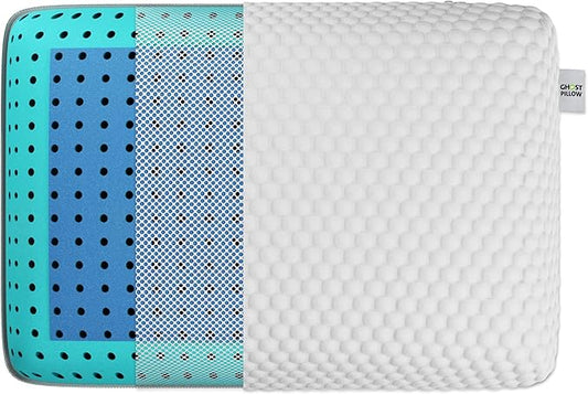 GhostBed Firm Cooling Memory Foam Pillows - Standard Size Pillow, Ventilated with Washable Cover - Ideal Bed Pillows for Stomach, Back, and Side Sleepers - Premium Cooling Pillow, Firm Pillow