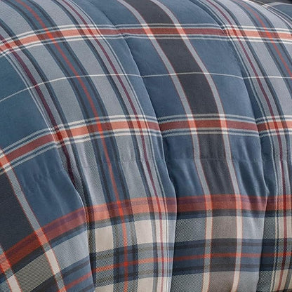Eddie Bauer - King Comforter Set, Reversible Down Alt Bedding with Matching Shams, Luxurious Bedding Set for Colder Months (Shasta Lake Navy, King)