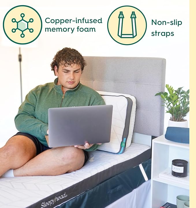 Sleepyhead Twin XL 2 Inch Premium Copper Mattress Topper – Copper-Infused Memory Foam Bed Topper – Soft and Comfortable Support, Cooling, Washable Cover, CertiPUR-US Certified (XL Twin 2")