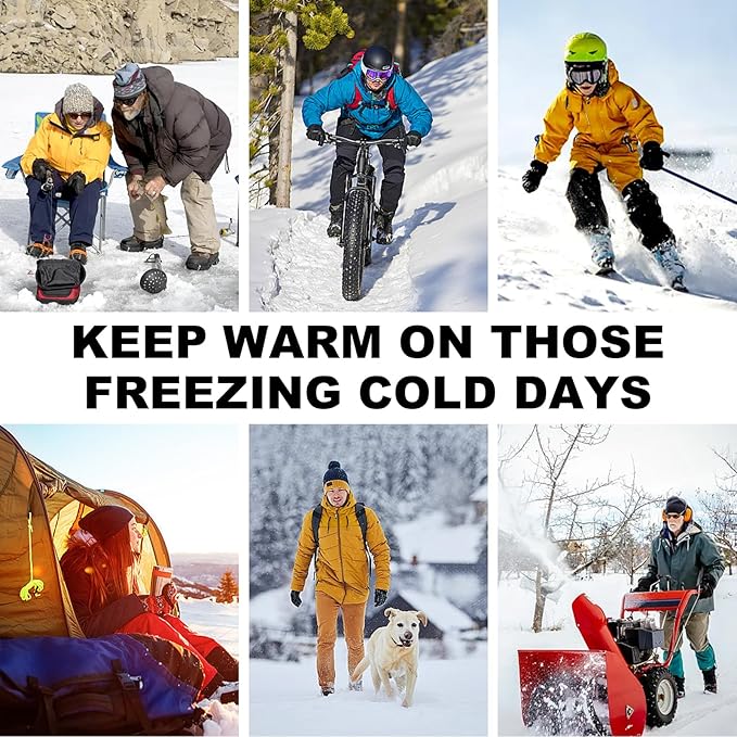 Rechargeable Heated Socks for Men & Women, 4 Heating Levels Electric Warming Socks with Battery, Breathable Feet Warmers for Skiing Hunting Cycling Winter Outdoor Activities, Black