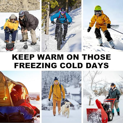 Rechargeable Heated Socks for Men & Women, 4 Heating Levels Electric Warming Socks with Battery, Breathable Feet Warmers for Skiing Hunting Cycling Winter Outdoor Activities, Black