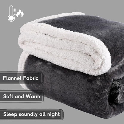 Heated Blanket Electric Blanket Full Size 72''x84'', Soft Flannel Heating Blanket with 1-10 Hour Auto Off - 6 Heat Settings - Machine Washable - Dark Grey