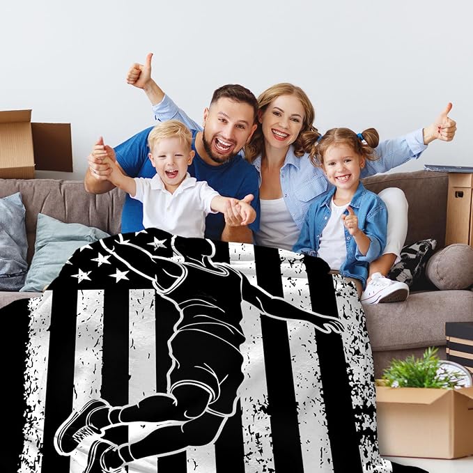 Basketball Blankets for Kids Teens Adults, 80x60 Inches Twin Size Lightweight Soft Comfort Basketball Players Throw Blankets for Living Room Home Decor
