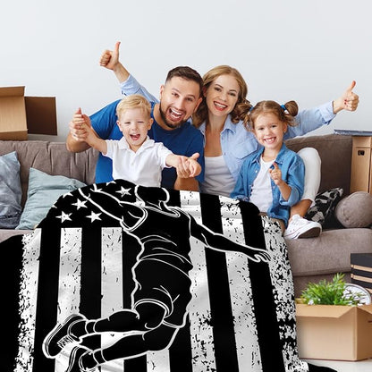 Basketball Blankets for Kids Teens Adults, 80x60 Inches Twin Size Lightweight Soft Comfort Basketball Players Throw Blankets for Living Room Home Decor