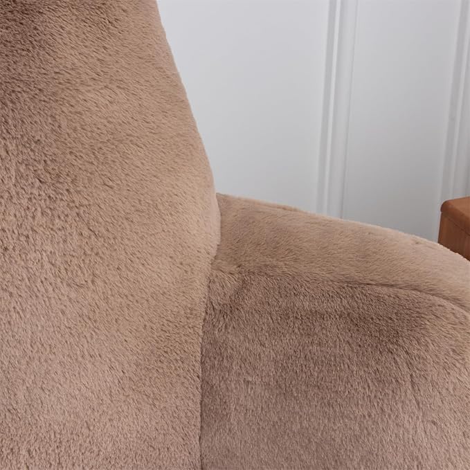 Aimuan Reading Pillow Bed Rest Pillow with Arms Rabbit Fur Cushion for Adults Teens Incline Rest Sitting up & Sleeping Snoring Pillow with Pregnancy Lumbar Back Support (Standard, Khaki)