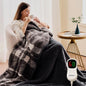 Heated Electric Blanket Throw Size - 50"x60" Flannel Heating Blanket with 10 Heating Levels & 5 Time Settings Over-Heat Protection, Winter Warmer for Adults with ETL Certification（Grey）