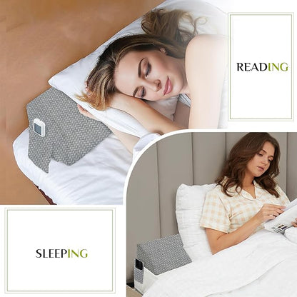 Bed Wedge Pillow Headboard Gap Filler, High-Density Foam Wedge Pillow for Bed, Comfortable & Supportive Angled Design, Fills 0-6" Gap Between Mattress and Headboard