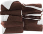 IR Imperial Rooms Coffee Sherpa Blankets Queen Size for Bed - Wholesale Bulk Pack of 9 Sherpa Blankets - Soft Fluffy Throw Blanket for Hotels, Guest Bedroom, 90x90 Inches