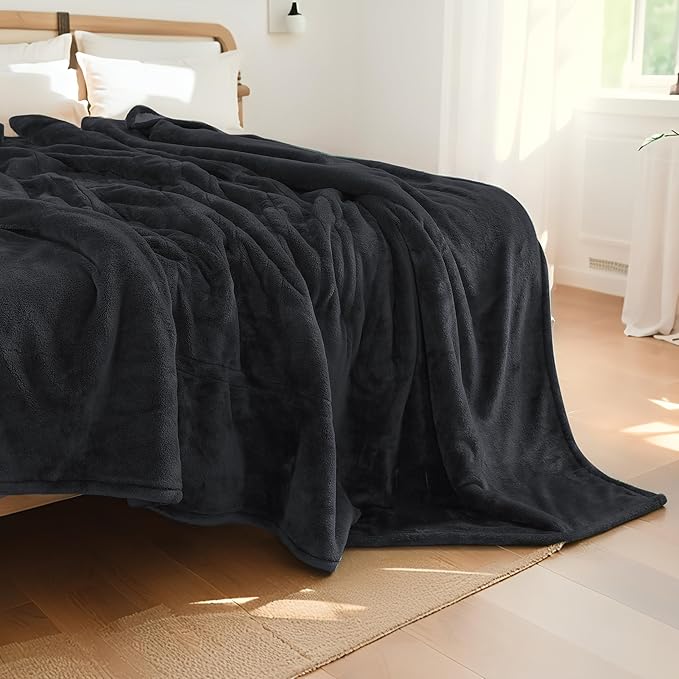 Electric Heated Blanket Full Size 72"x84", Fast Heating Blanket, Soft Cozy for Bed, 10 Hours Auto Off & 4 Heating Levels, Heater Blankets, Machine Washable, Warm Gifts for Grandma -Black