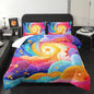 Rainbow Clouds Queen Comforter Set for Girls，Star Bedding Queen Rainbow Kids