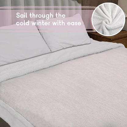 Heated Blanket Electric Blanket Full Size 72''x84'', Soft Flannel Heating Blanket with 1-10 Hour Auto Off - 6 Heat Settings - Machine Washable - White