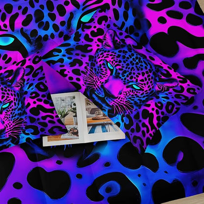Leopard Print Comforter Set for Queen Size Bed，Cheetah Print Bedding Set Queen，with 1 Comforter with 2 Pillow Case