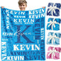 Personalized Blankets for Teen Girls Boys - Printed in USA, Custom Blanket with Kids Names, Ultra-Soft Flannel Monogrammed Baby Throws Blankets, Customized Christmas Brithday Gifts for Adults