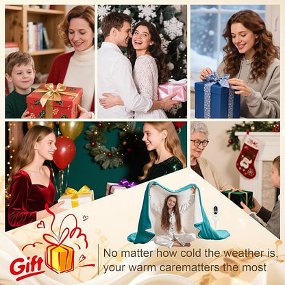 Electric Blanket Heated Twin Size, Ultra-Soft 62" x84" Heating Blankets, Fast, Even & Efficient Heating, 1-12 Hours Auto-Off and 6 Heatin Settings, UL Listed for Safety, Warm Gift for Grandma
