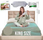 Earth Grounding Sheets King Size with 12% Silver Fiber & 4% Silk & 84% Cotton - Green - SGS Quality Certified Grounded Well Bed Sheet - Conductive Fitted Sheet for Better Sleep