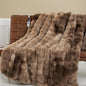 Faux Fur Twin Electric Blanket 62"X84" - Bubble Faux Fur Heated Blanket Fluffy Soft Fuzzy with 6 Fast Heating Levels & 10 hrs Timer Settings, Washable & ETL Certified for Office Bed, Tie-Dye Brown