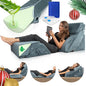 Lunix 6pcs Orthopedic Bed Wedge Pillow Set, Post Surgery Aloe Vera Memory Foam for Back, Neck, Leg Pain Relief, Adjustable Sitting Pillow for Sleeping, Acid Reflux and GERD, with Hot Cold Pack, Navy