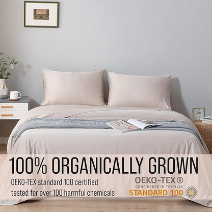 Bella Coterie Luxury Bamboo Viscose Twin Size Sheet Set | 100% Organically Grown | Ultra Soft | Cooling for Hot Sleepers | 18" Deep Pocket [Dune]