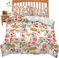 Corgi Dog Puppy Theme 3 Pieces Duvet Cover Comforter Set with 2 Pillowcase Twin Size Dog Print Bed Sheet Quilt Bedroom Bedding for Lover Kids
