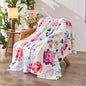 Floral Throw Blanket Birthday Gift for Women Mom Girls Peony Flowers Blanket Summer Wildflower Flannel Blanket Watercolor Printed Throw for Couch Sofa Bed Chair 60"x80"