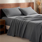 Bare Home Flannel Sheet Set 100% Cotton, Velvety Soft Heavyweight - Double Brushed Flannel - Deep Pocket (Split California King, Grey)