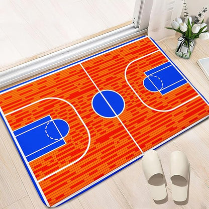 Basketball Court Rug for Boys Bedroom Kids Carpet Sports Rugs for Boys Bedroom Sports Carpet for Kids Room Decor Floor Mat, 2x3 Feet