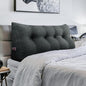 Headboard Pillow Wedge Full Size Large Bolster Pillow for Bed Triangle Reading Pillow Back Support Pillow for Sitting Up in Bed XXL Couch Daybed Bed Rest Backrest Cushion Linen Anthracite