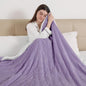 ESTINGO Electric Heating Blanket Full Size, Heated Electric Blanket with 6 Heating Levels & 1-10 Hours Auto Off, Washable Plush Heated Blanket for Bed Camping Office 72" x 84", Lavender Violet