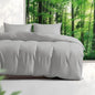 Tencel Duvet Cover Set, Full/Queen Size Cooling Duvet Cover for Hot Sleepers, 100% Eucalyptus Lyocell, 3 Pieces, 1 Zipper Closure Duvet Cover (90" x 90") and 2 Pillowcases (20" x 30") - Light Grey