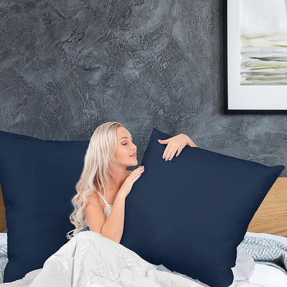 Utopia Bedding 26x26 Pillow Inserts, Set of 2, Navy – Indoor Decorative Throw Pillows for Bed, Sofa & Couch – Soft, Supportive & Fluffy Cushion Inserts